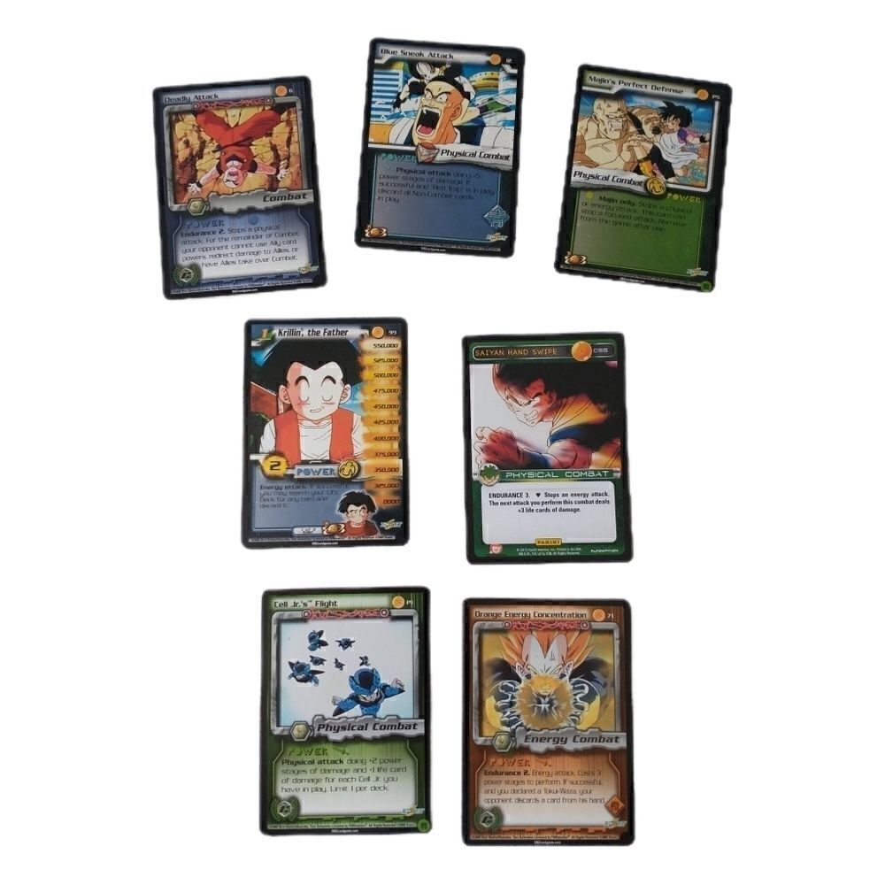 Dragon Ball Z CCG Mixed Lot 7 Cards Score‎ Panini DBZ TCG Krillin Gohan Combat